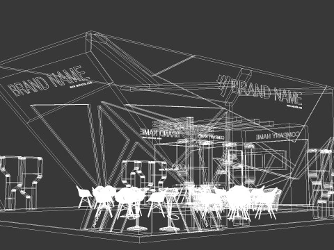 3D Booth Design 3D Model