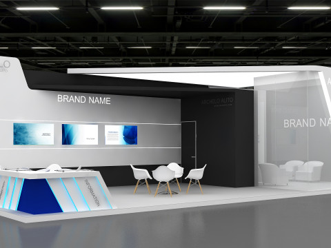 Stand exhibition fab booth exhibition-stand boothdesign stalldesign exhibition-booth exhibit 3D Model