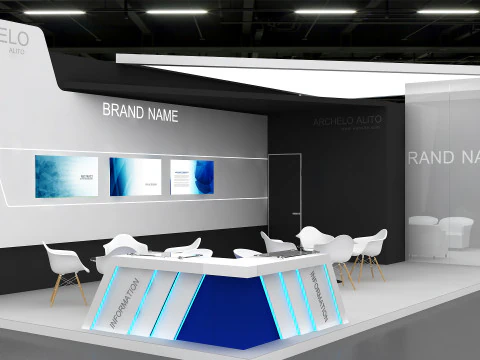 Stand exhibition fab booth exhibition-stand boothdesign stalldesign exhibition-booth exhibit 3D Model