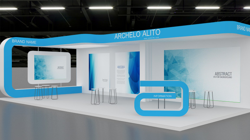 3D Booth Design 3Dモデル .c4d .max .obj .3ds .fbx .stl .blend