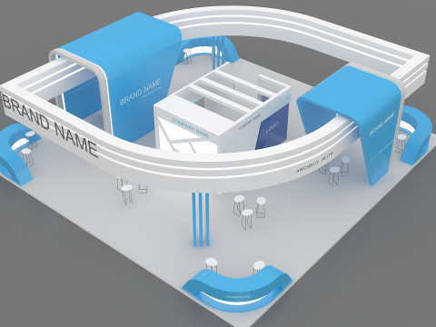 3D Booth Design 3D 모델