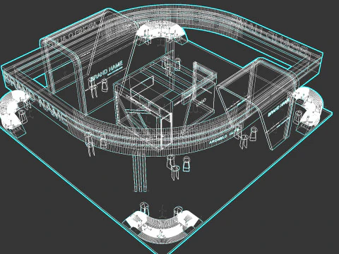 3D Booth Design 3D Model