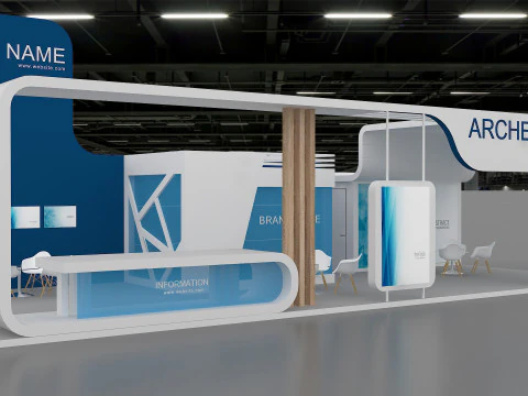 展示ブースの3Dモデル 3Dモデル