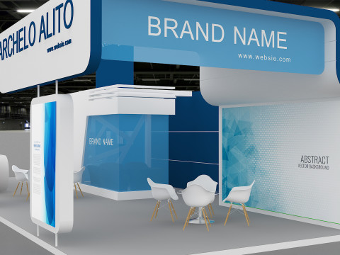 3D Exhibition Booth Model Model 3D