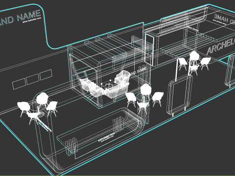 3D Exhibition Booth Model Model 3D