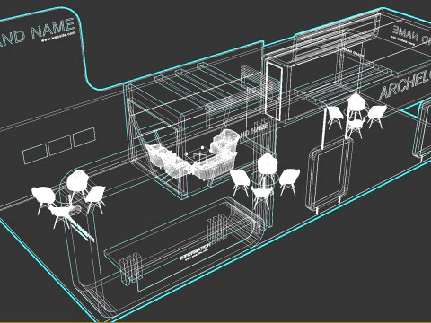 3D Exhibition Booth Model 3D Model