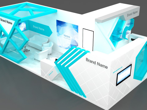 3d booth 3D 模型