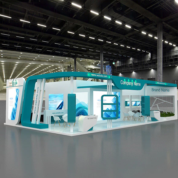 3D Booth Design 3D Model .c4d .max .obj .3ds .fbx .stl .blend 