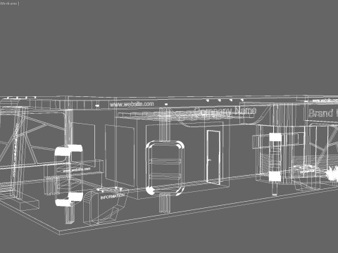3D Booth Design Model 3D