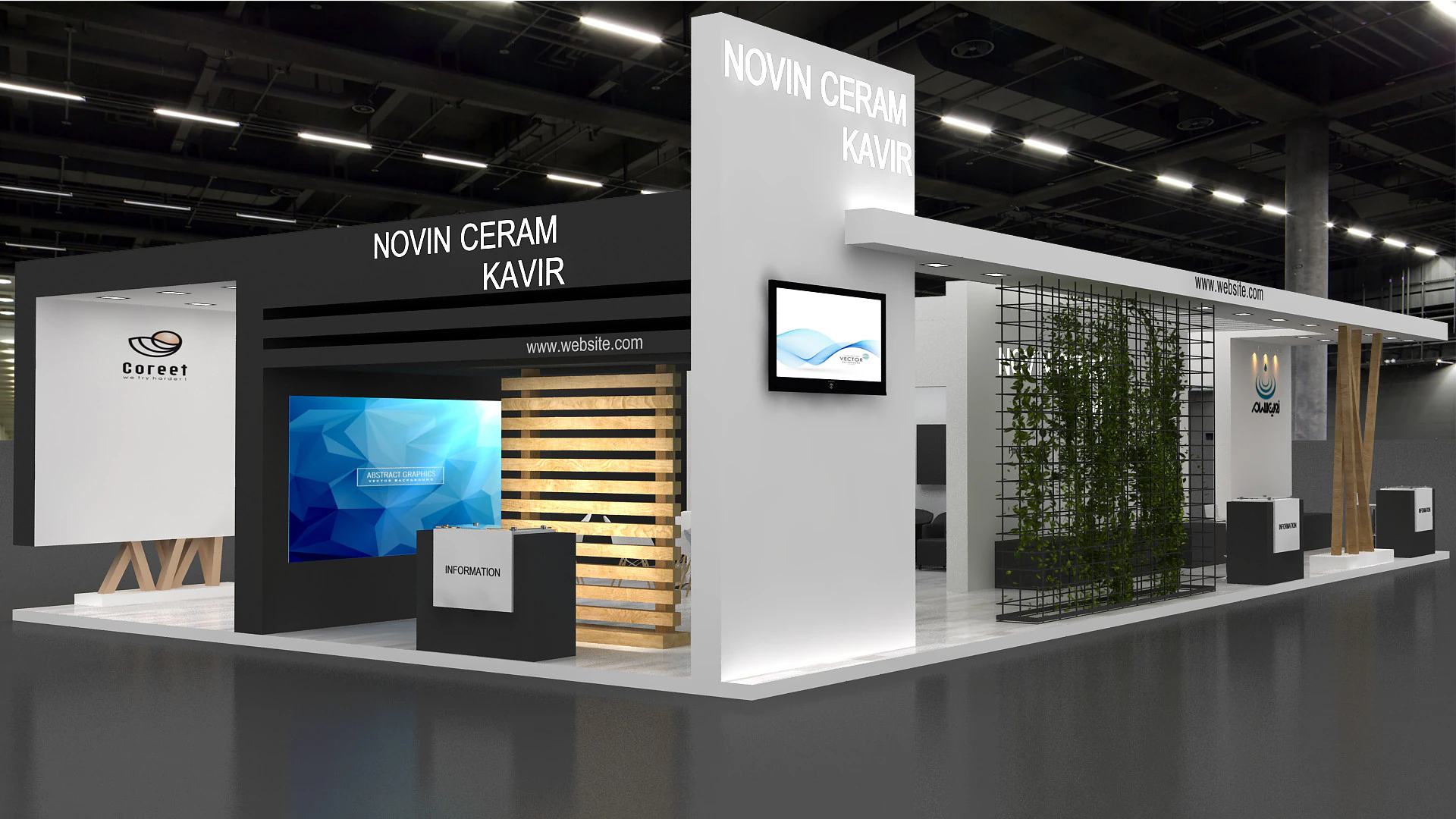 3d booth 3D Model .c4d .max .obj .3ds .fbx .stl .blend 