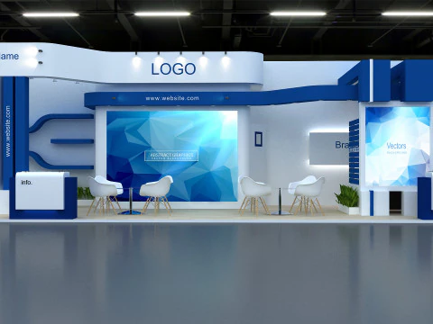 3D Exhibition Booth Design 3D Model