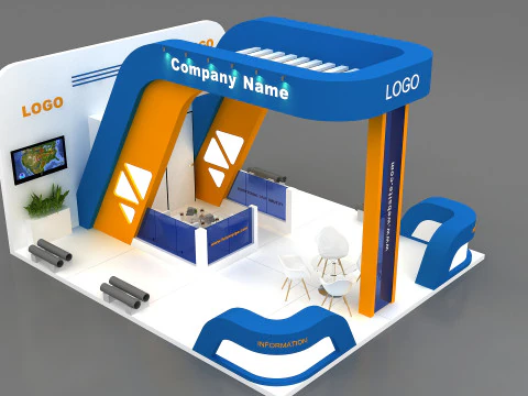 3D Exhibition Stand 3D Model