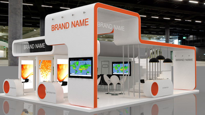 3D Booth 3D Model .c4d .max .obj .3ds .fbx .stl .blend