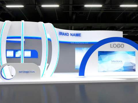 3D展示ブースデザイン 3Dモデル