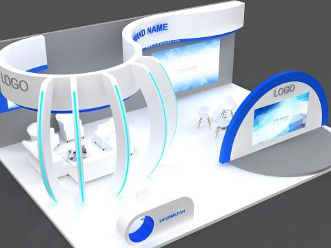 3D Exhibition Booth Design 3D Model