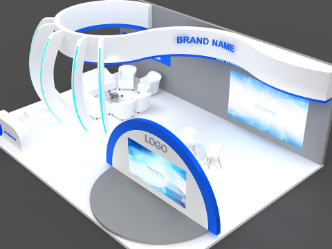 3D Exhibition Booth Design 3D Model