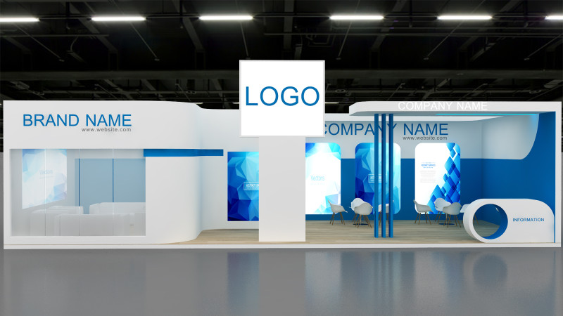 3D Trade Show Booth Design Model 3D .c4d .max .obj .3ds .fbx .stl .blend