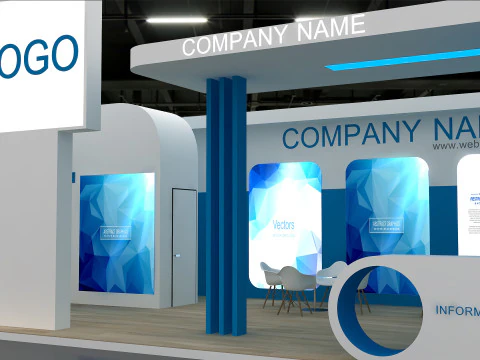 3D Trade Show Booth Design 3D Model
