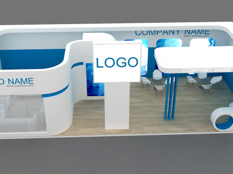 3D Trade Show Booth Design Model 3D