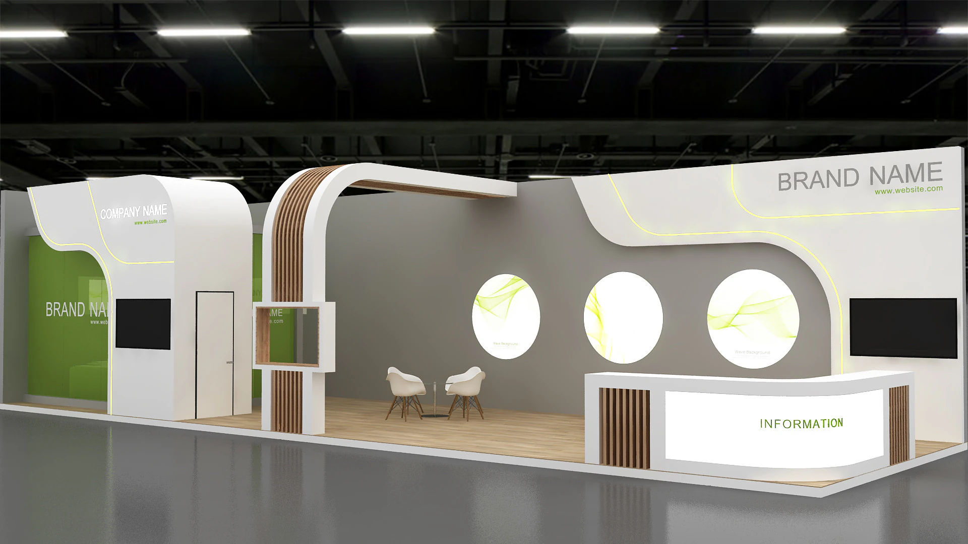 3d booth 3D Model .c4d .max .obj .3ds .fbx .stl .blend 