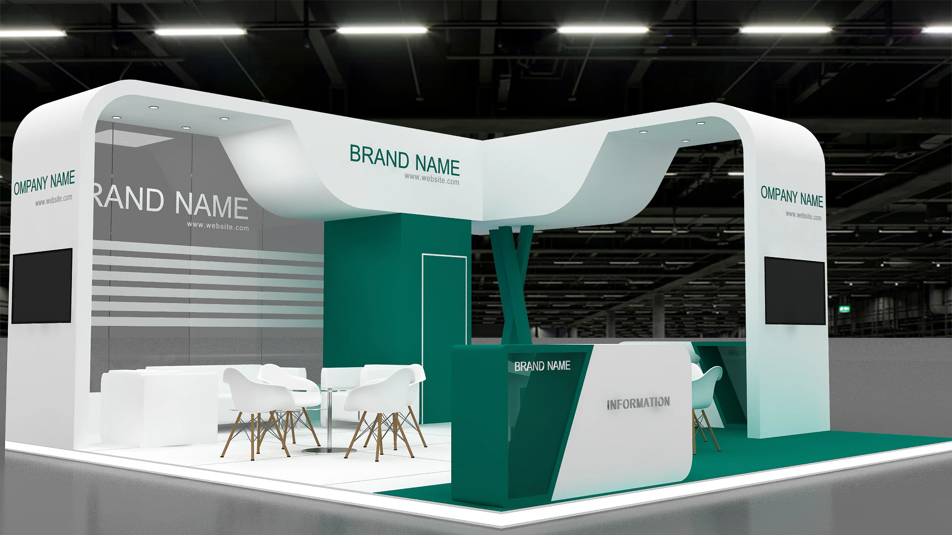 प्रदर्शनी 3डी 3D मॉडल .c4d .max .obj .3ds .fbx .stl .blend 