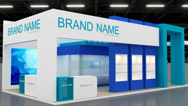 3d booth 3D Модель .c4d .max .obj .3ds .fbx .stl .blend