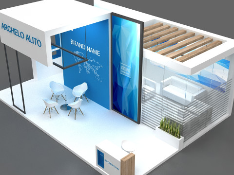 3D Exhibition Stand 3D Model