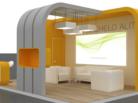Stand de exposici&oacute;n 3D Modelo 3D