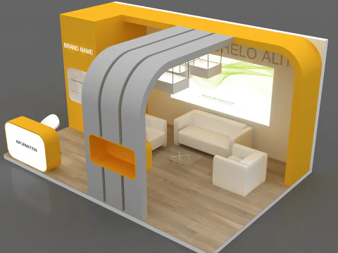 3D Exhibition Stand 3D Model