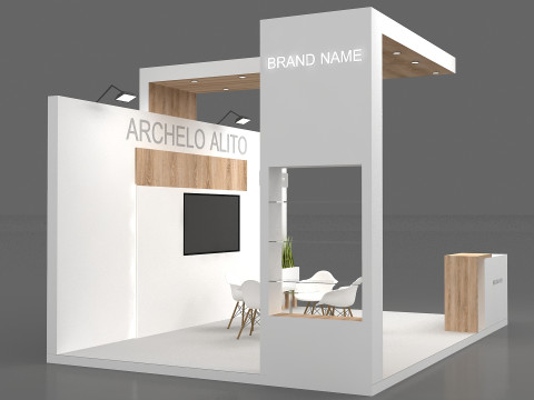 3D Booth stand Modelo 3D