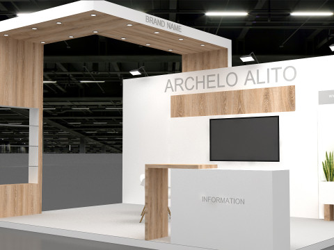 3D Booth stand Modelo 3D