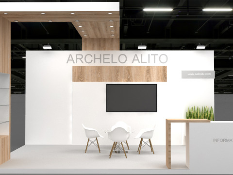 3D Booth stand Modelo 3D