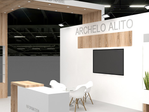 3D Booth stand Modelo 3D