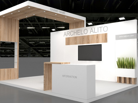 3D Booth stand Modelo 3D