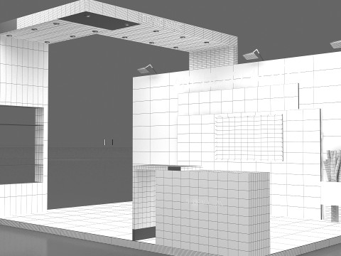 3D Booth stand Modelo 3D