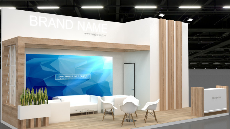 3D Booth Design 3D Model .c4d .max .obj .3ds .fbx .stl .blend