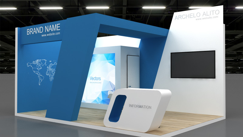 3D Booth 3D 模型 .c4d .max .obj .3ds .fbx .stl .blend