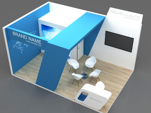 3D Booth 3D 模型