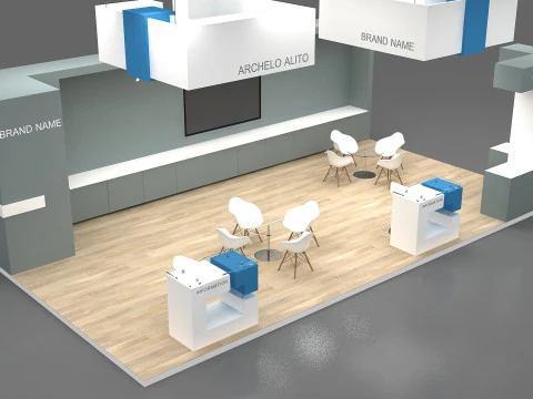 3D Exhibition Stand 3D Model