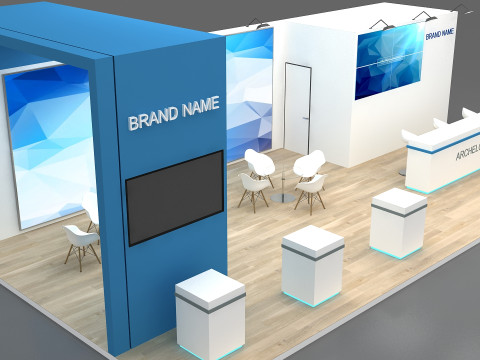Booth 3d exhibition 3D Model