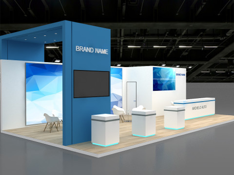 Booth 3d exhibition 3D Model