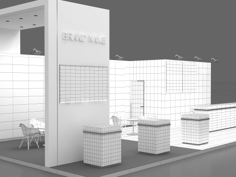 Booth 3d exhibition 3D Model