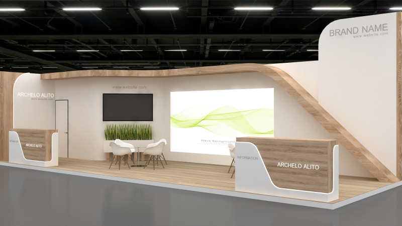 3D Exhibition Stand Modèle 3D .c4d .max .obj .3ds .fbx .stl .blend 
