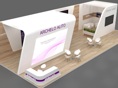 3D Booth stand 3D मॉडल