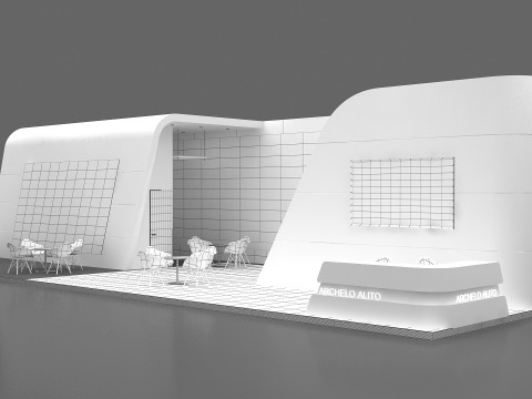 3D Booth stand 3D मॉडल