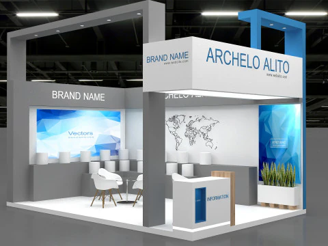 Estande de Exposição 3D Modelo 3D