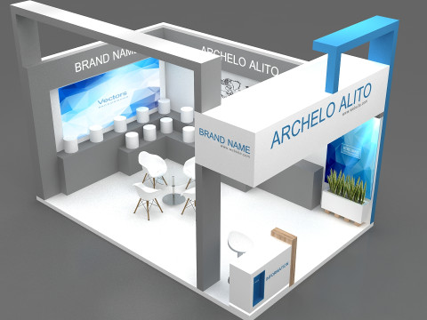 3D Exhibition Booth 3D 模型