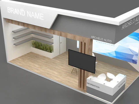 3D Exhibition Stand 3D Model