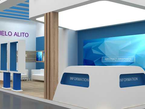 3D Exhibition Booth stall Modèle 3D