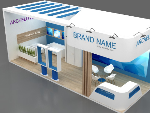 3D Exhibition Booth stall Modèle 3D